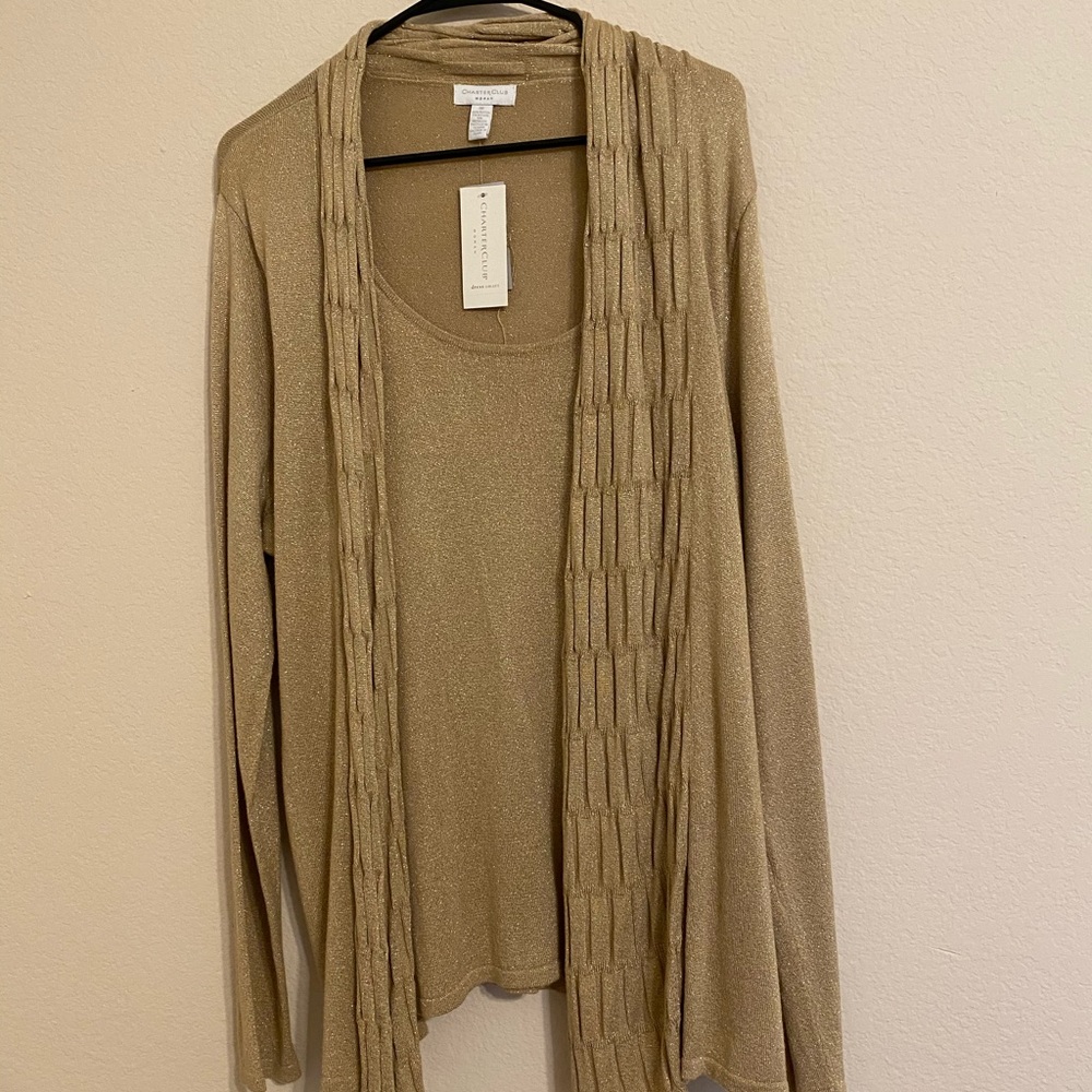 Gold long sleeve blouse